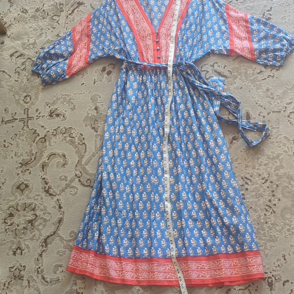 J. Crew Blue and Pink Floral Maxi Dress - Picture 2 of 7